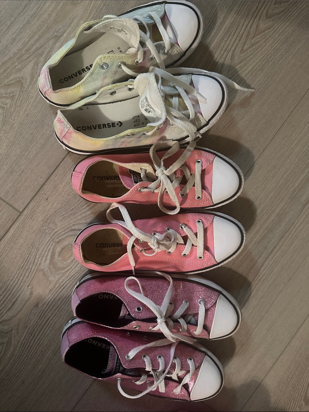 Converse Kids' Low Top Canvas Sneakers - Pink